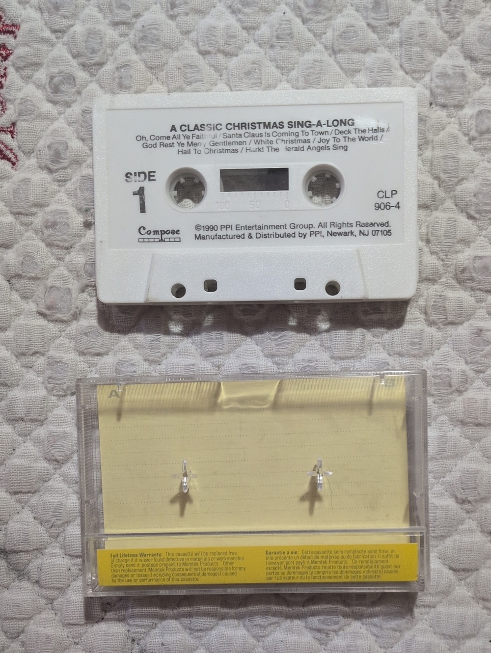 Vintage 1990 A Classic Christmas Sing-A-Long Cassette Tape PPI Compose Holiday